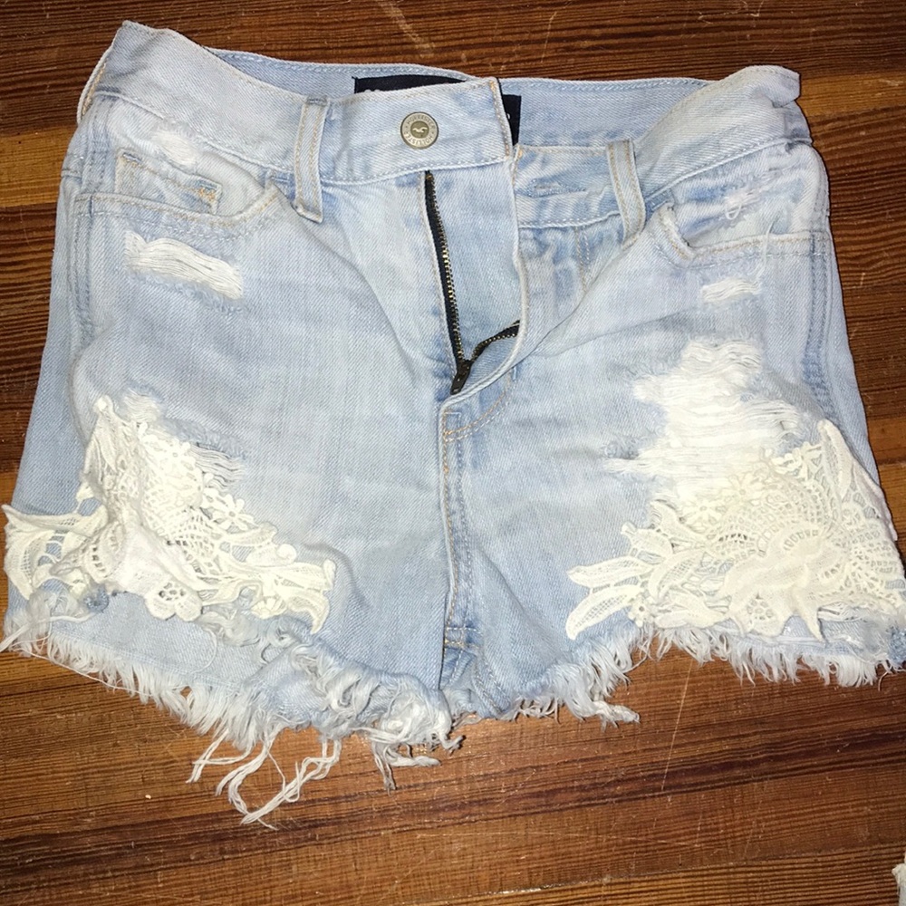 Hollister high waisted jean shorts